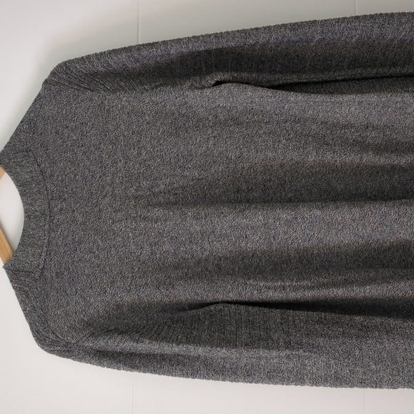 Nic+Zoe Long Line Cotton Blend Minimalist gray open front cardigan Office Career - Picture 7 of 8